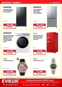 21.11.2025 tarihinden itibaren geçerli olan Evkur kataloğu önizlemesi | Sayfa: 4 | Ürünler: Gardırop, Buzdolabı, Çamaşır makinesi