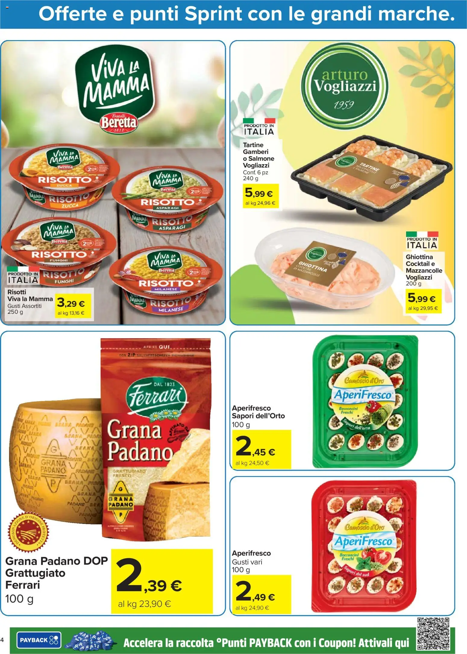 Volantino Carrefour del 24.03.2026 | Pagina: 4 | Prodotti: Salmone, Mazzancolle, Funghi, Zucca