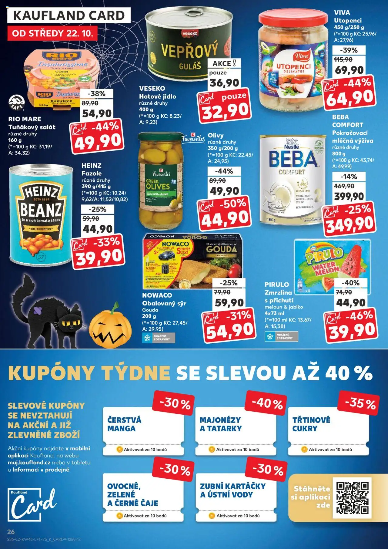Kaufland leták - Chomutov od 22.10.2025 | Strana: 26 | Produkty: Gouda, Med, Zmrzlina, Olivy