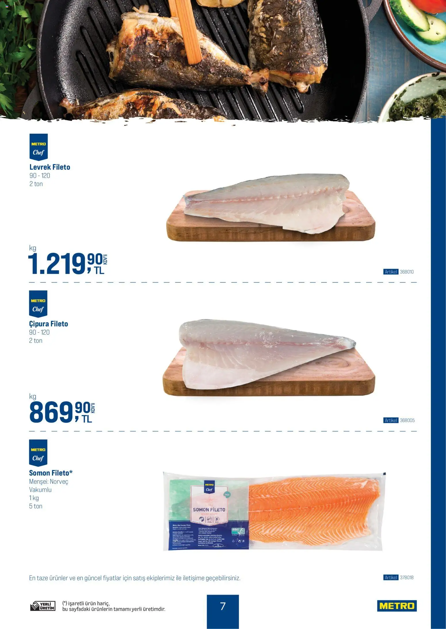 Metro - Dünya Mutfakları - 05.11.2025 tarihinden itibaren geçerlidir | Sayfa: 7 | Ürünler: Somon fileto, Somon, Levrek, Çipura