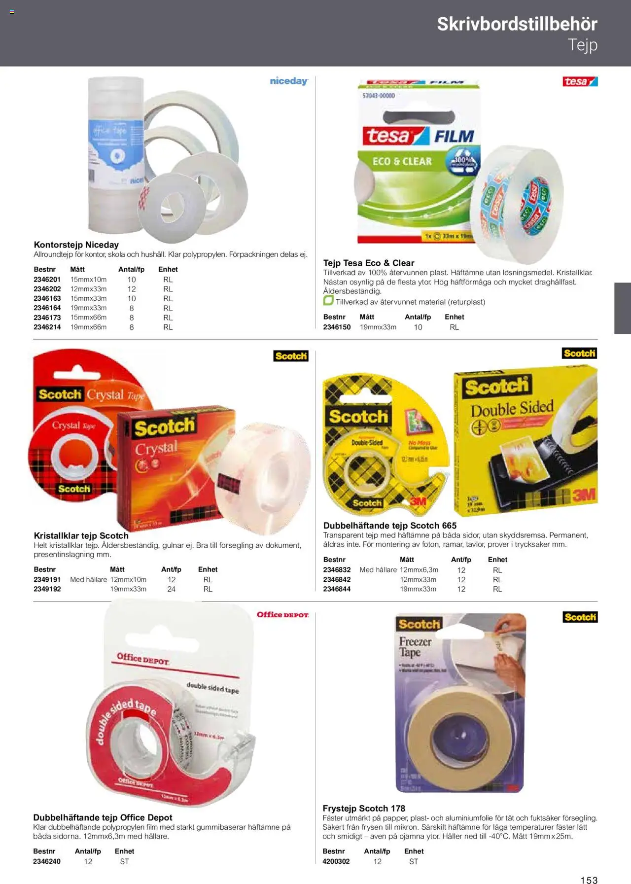 Office Depot reklamblad aktuell från 15.02.2024 | Sida: 155 | Produkter: Tejp