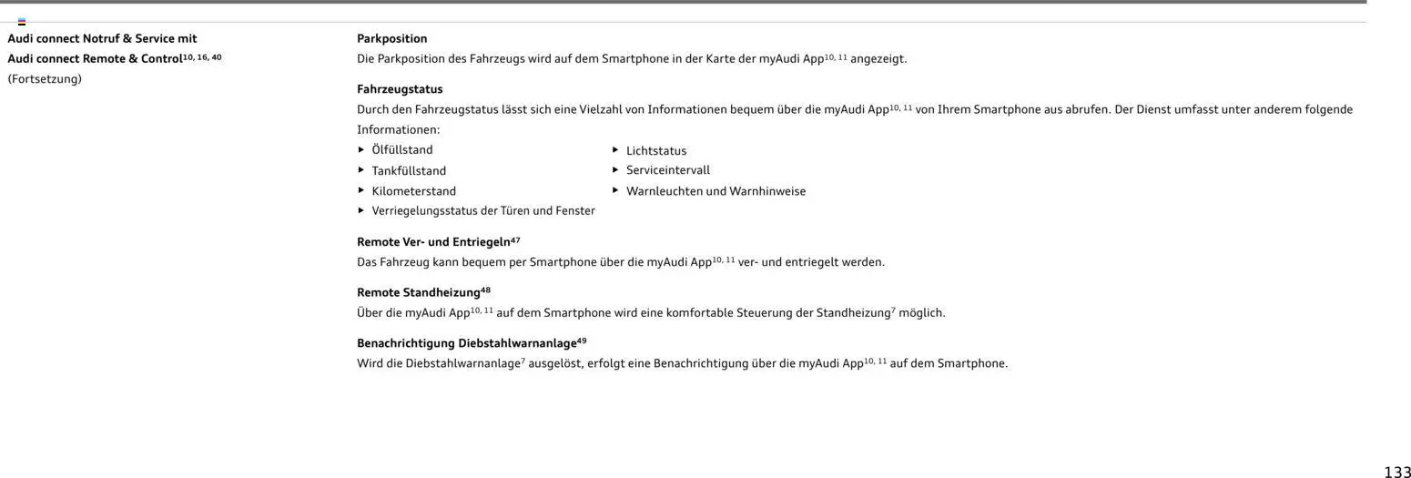 Audi A8 – gültig ab 28.10.2025 | Seite: 133 | Produkte: Smartphone
