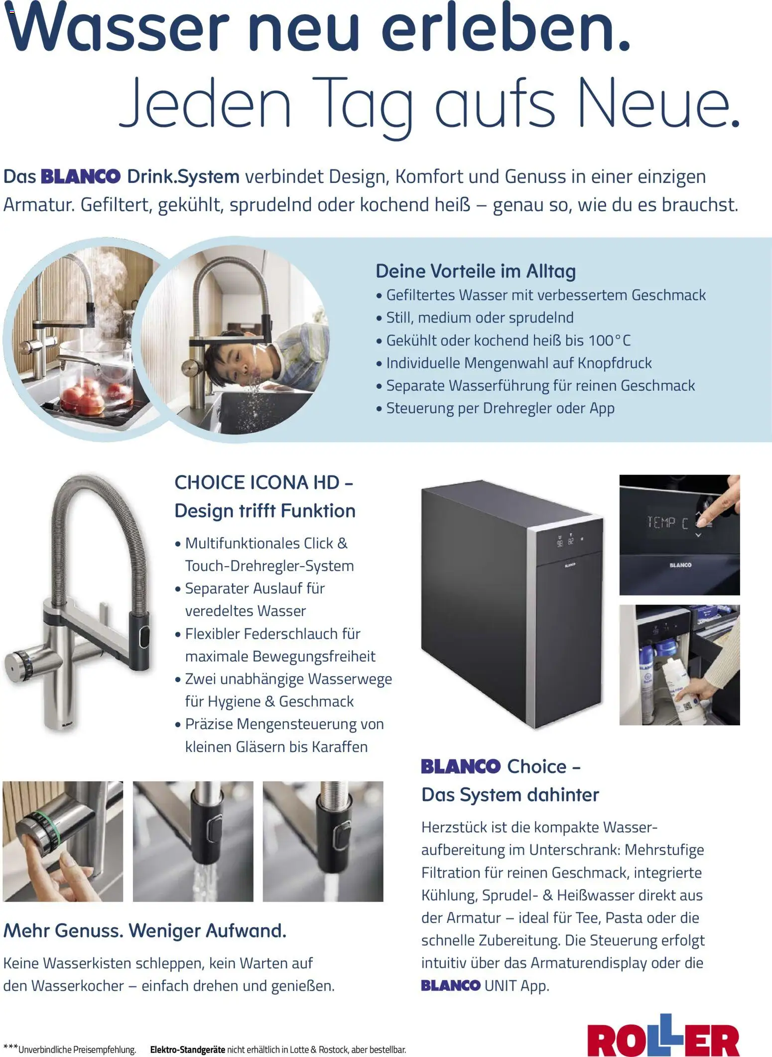 Roller Deine Küche 2026 – gültig ab 19.03.2026 | Seite: 17 | Produkte: Wasserkocher, Armatur, Unterschrank, Pasta