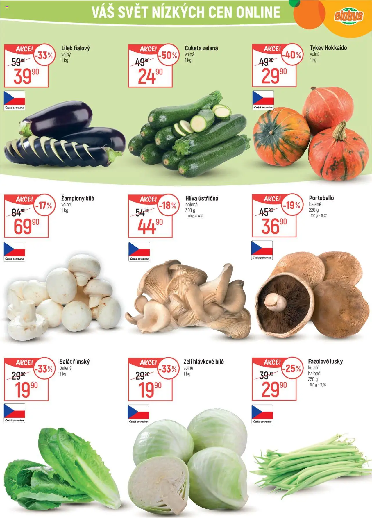 Globus leták - Chomutov od 06.08.2025 | Strana: 17 | Produkty: Fazolové lusky, Globus, Zelí, Lilek