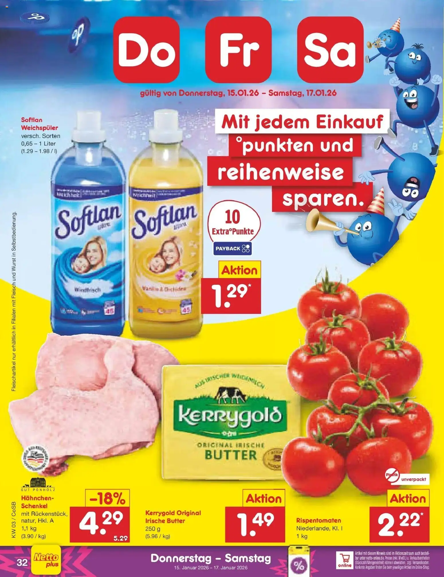 Netto Marken-Discount prospekt Bitterfeld-Wolfen	 – gültig ab 12.01.2026 | Seite: 42 | Produkte: Butter, Weichspüler, Wurst, Fleisch