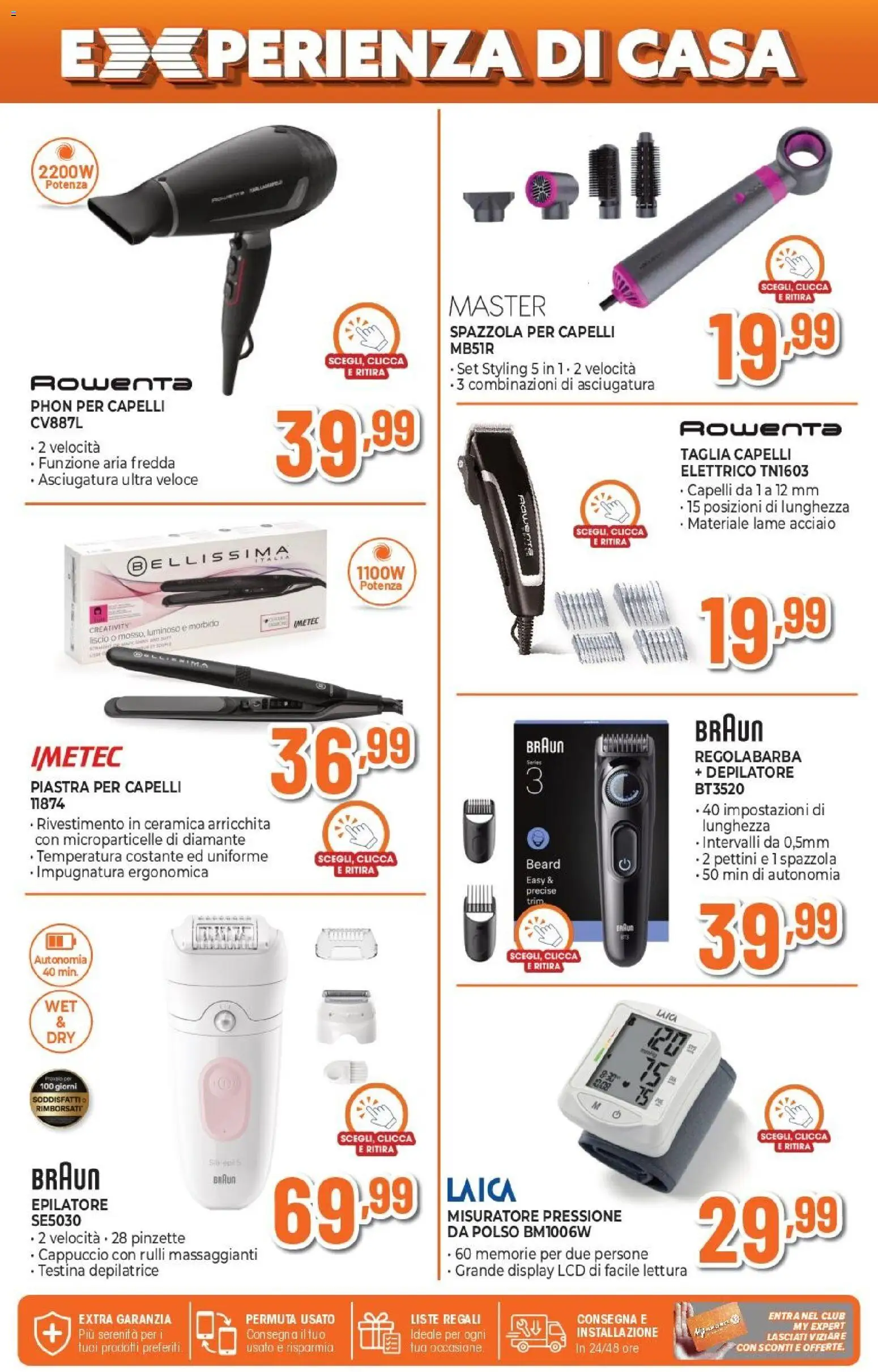Volantino Expert del 09.04.2026 | Pagina: 19 | Prodotti: Regolabarba, Cappuccio, Epilatore, Piastra per capelli