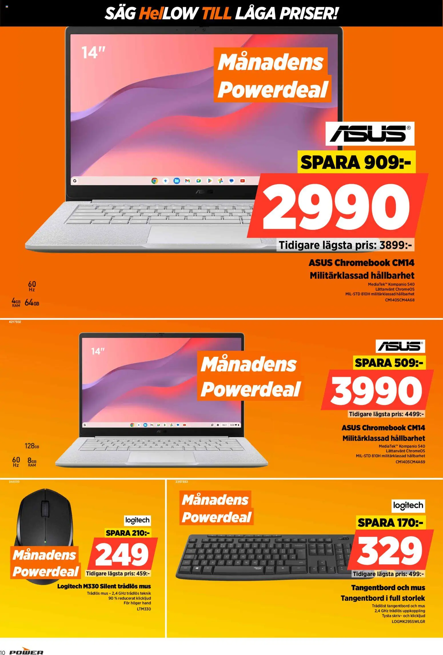 Power reklamblad aktuell från 27.04.2026 | Sida: 10 | Produkter: Såg, Mus, Tangentbord