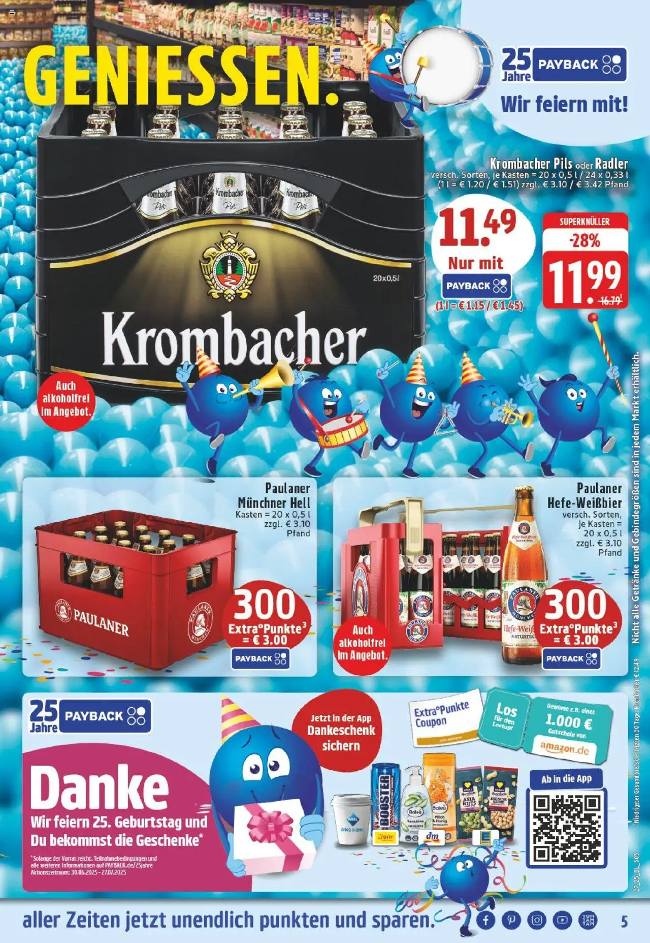 Edeka prospekt Mönchengladbach	 - gültig ab dem 29.06.2025 | Seite: 5 | Produkte: Pils, Radler, Krombacher, Paulaner