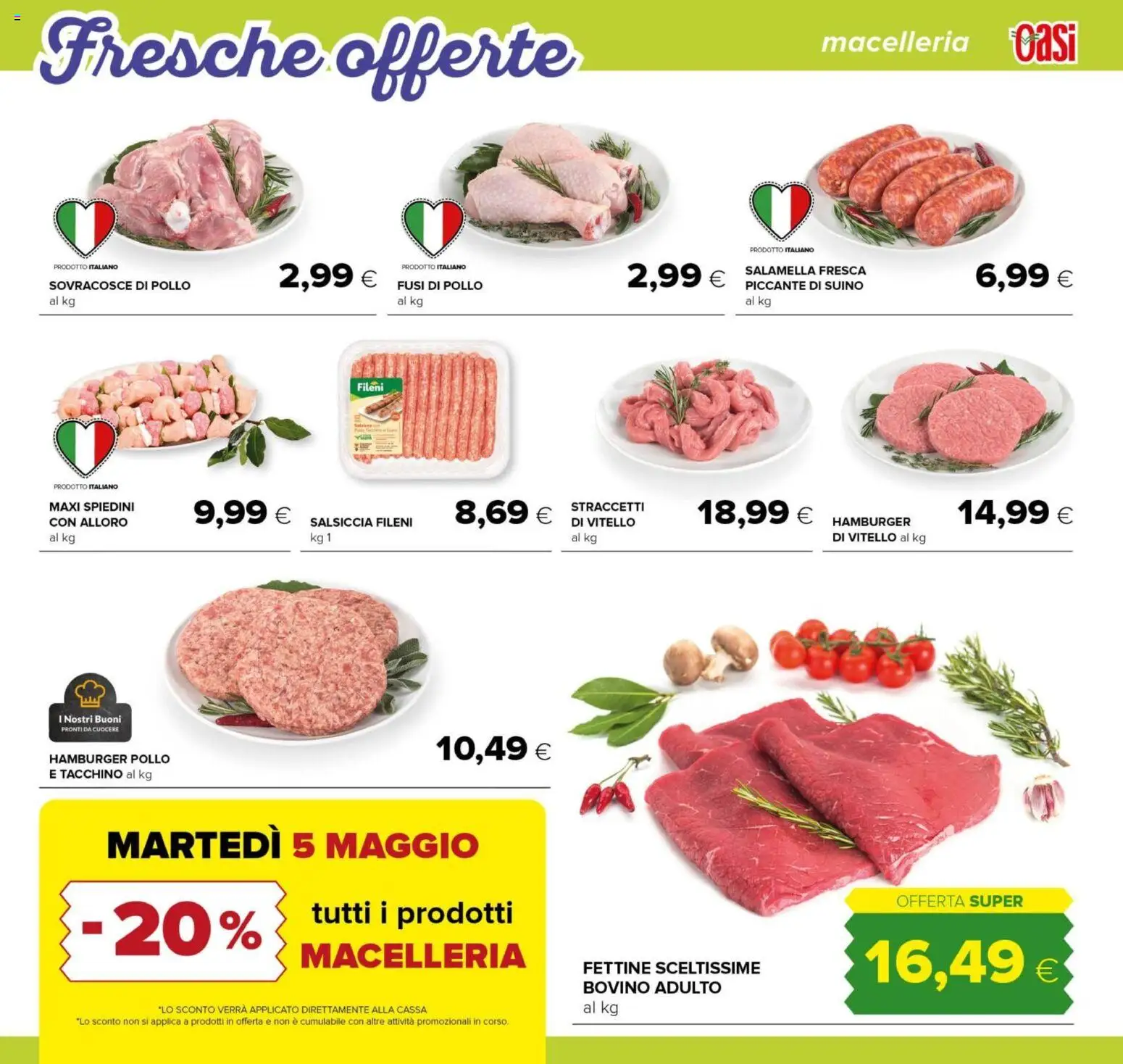 Volantino Oasi del 22.04.2026 | Pagina: 7 | Prodotti: Bovino, Suino, Tacchino, Spiedini
