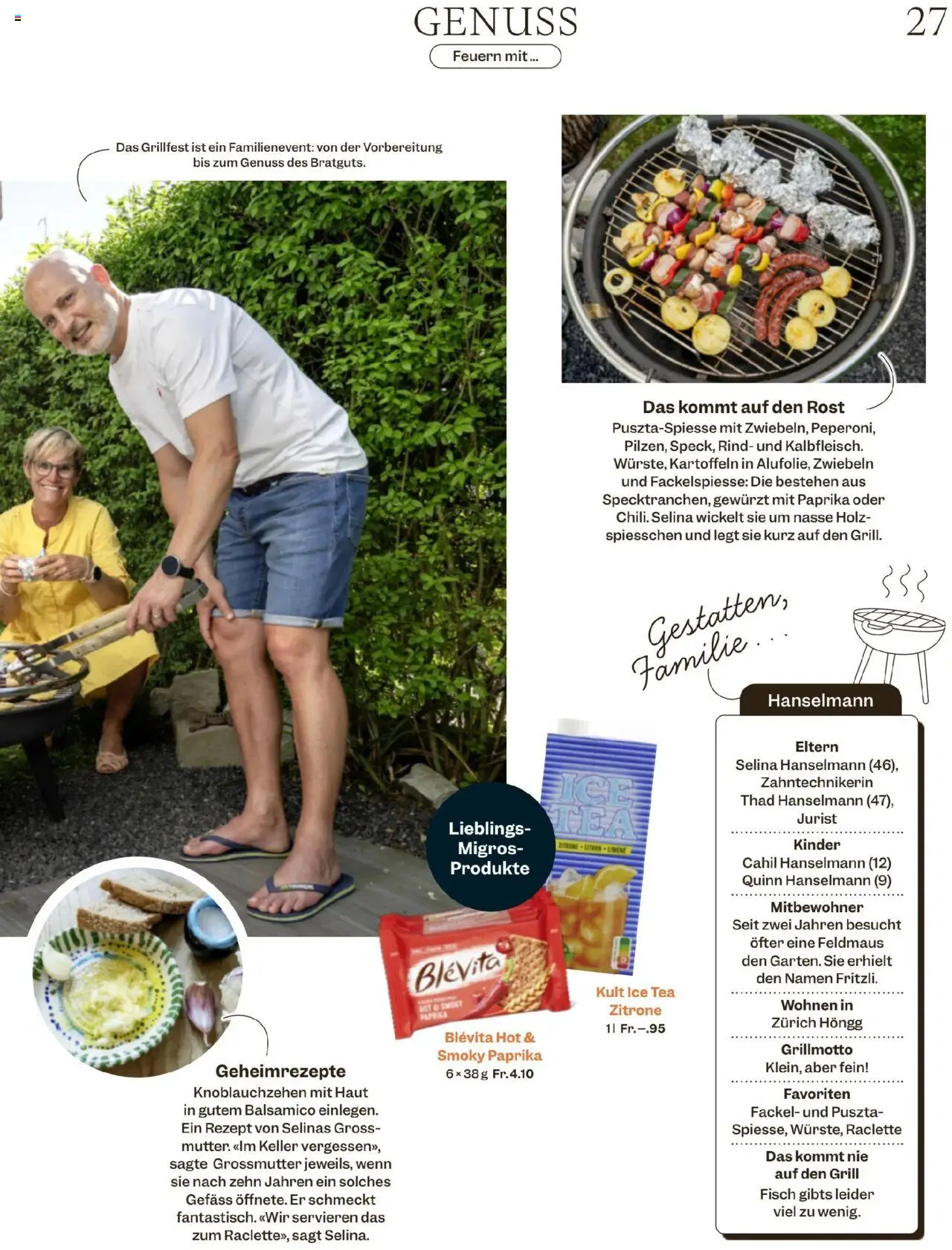 Migros Magazin ab 16.06.2025 | Seite: 27 | Produkte: Fisch, Zwiebeln, Raclette, Grill