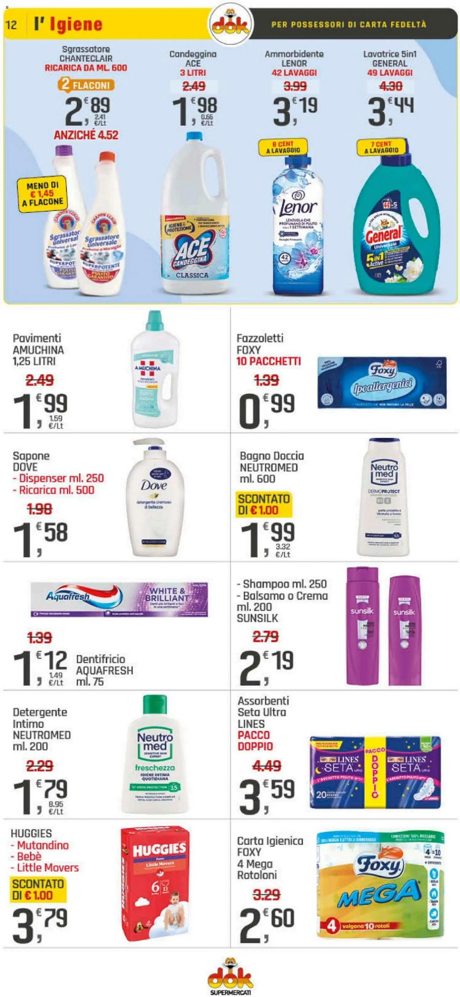 Volantino DOK del 05.03.2026 | Pagina: 12 | Prodotti: Balsamo, Crema, Fazzoletti, Lavatrice