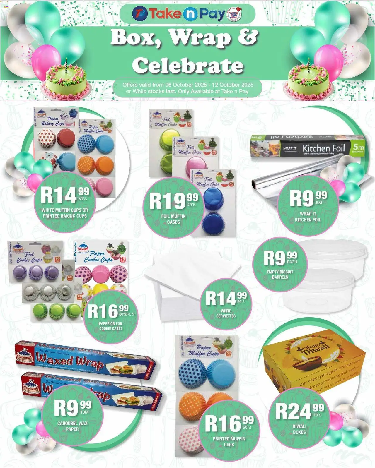 New Take n Pay catalogue – valid from 13.10.2025 | Page: 6 | Products: Wax, Paper