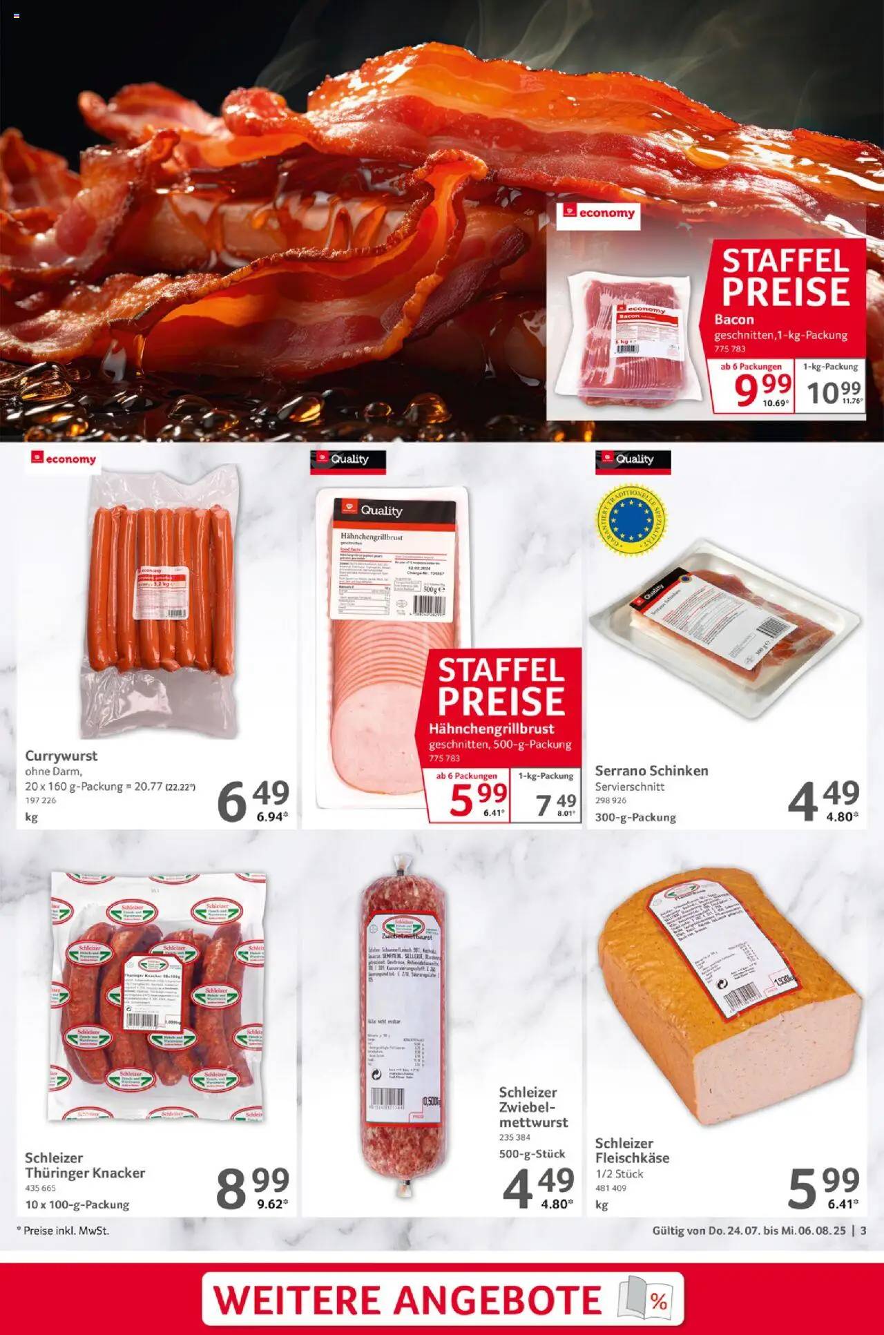 Selgros  Gastro - gültig ab dem 24.07.2025 | Seite: 3 | Produkte: Serrano schinken, Schinken