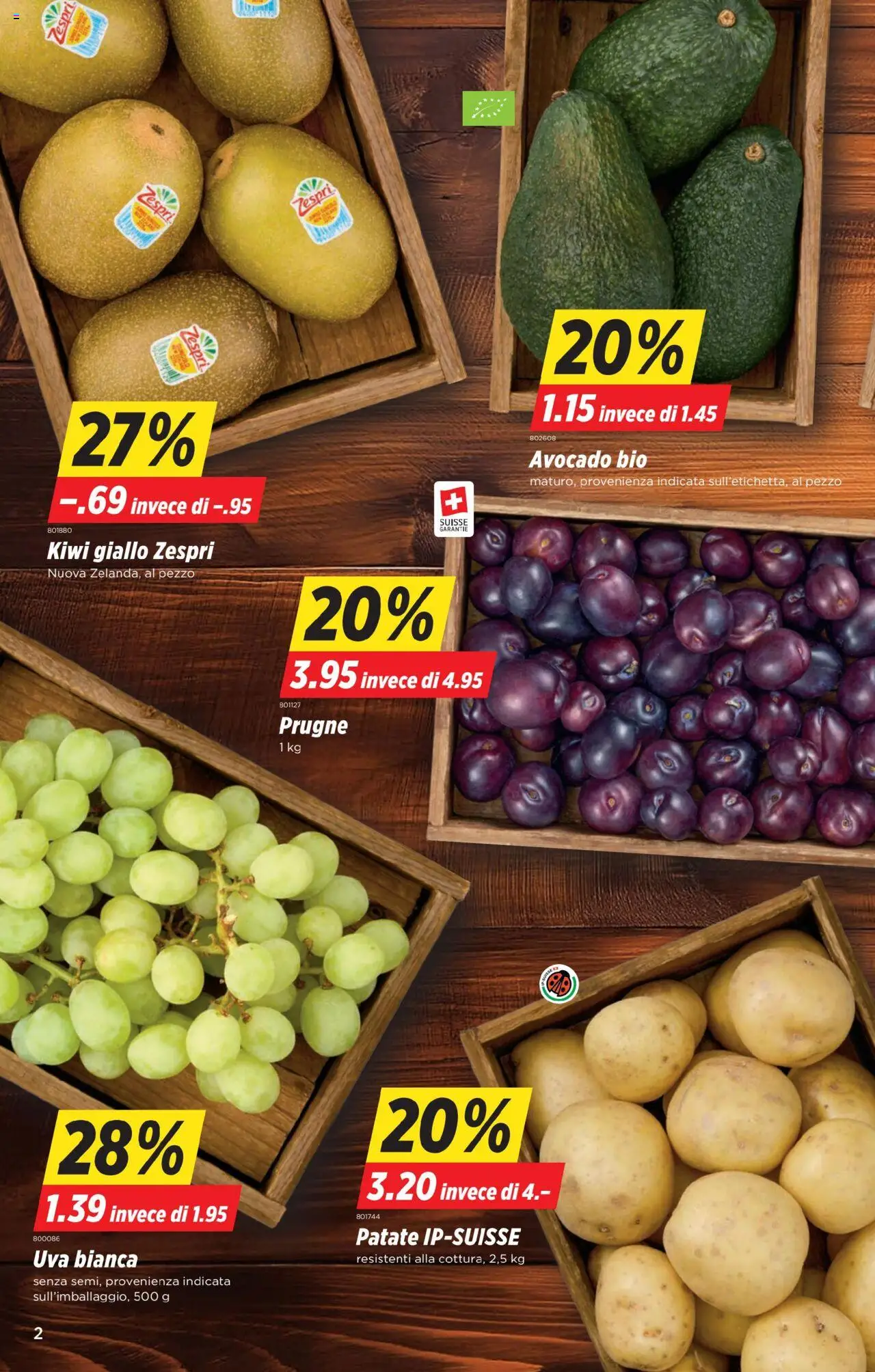 Denner Aktionen IT ab 19.08.2025 | Seite: 2 | Produkte: Avocado, Kiwi