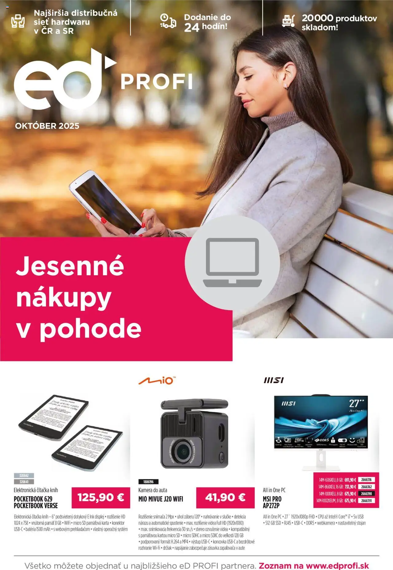 Nové ED Profi akcie – leták je platný od 01.10.2025 | Strana: 1 | Produkty: PC, Kamera, Konektor
