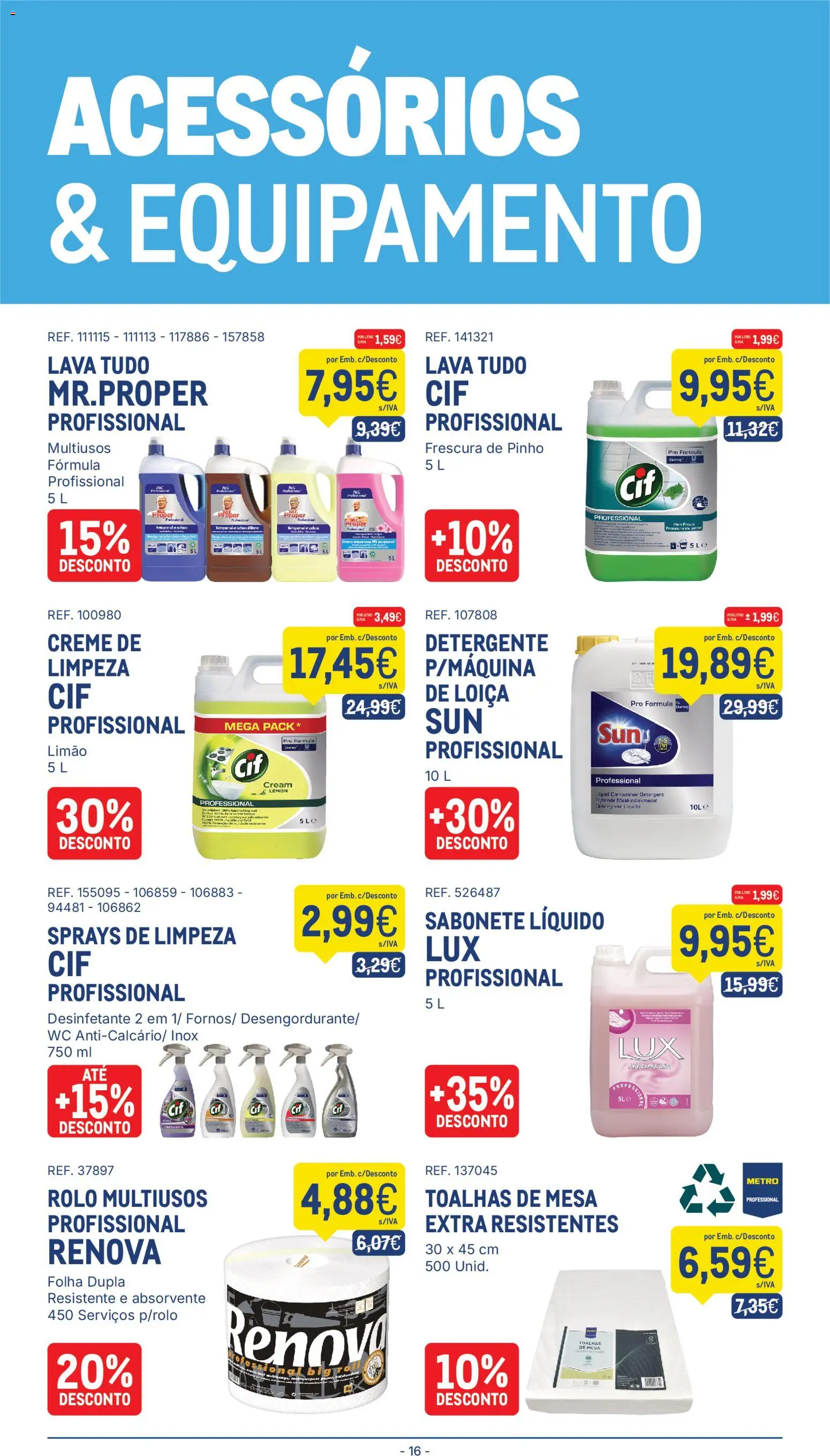 Makro folheto │ válido de 07.04.2026 | Página: 16 | Produtos: Sabonete líquido, Detergente, Sabonete, Creme