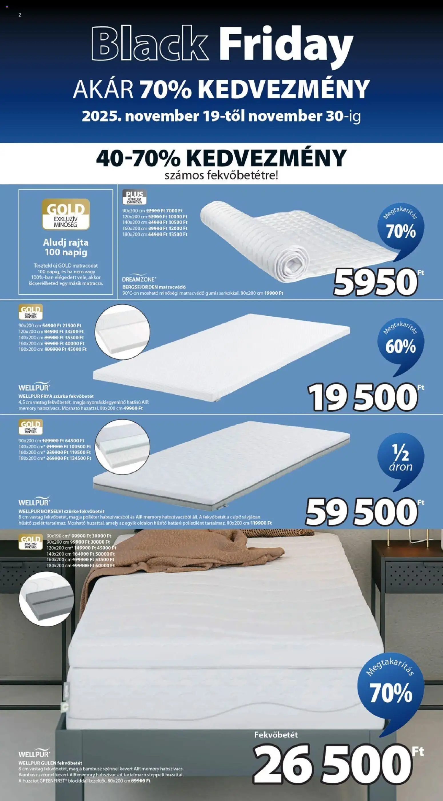 JYSK akciós ujság - amely érvényes a következő dátumtól: 19.11.2025 | Oldal: 2