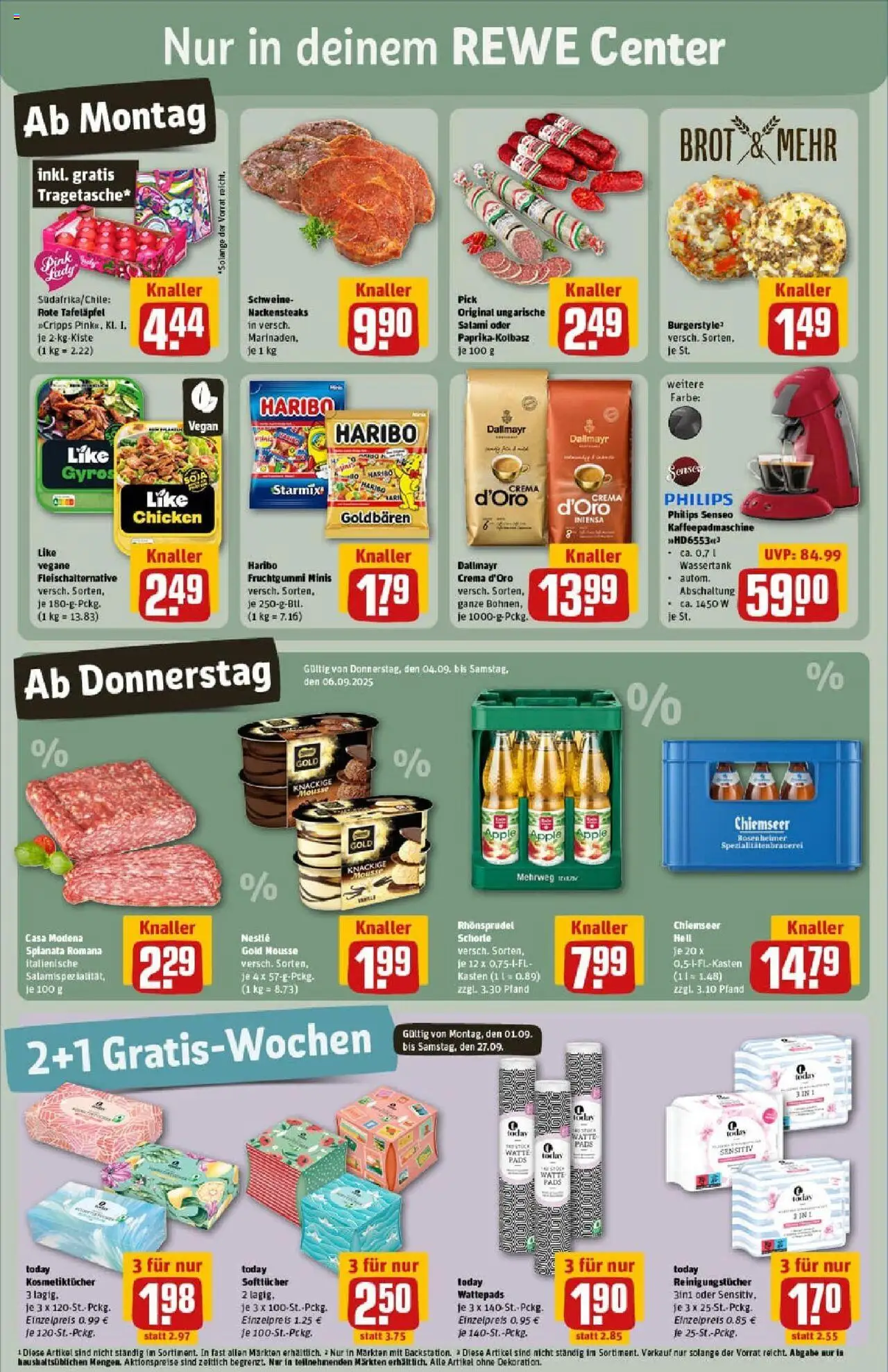 Rewe prospekt Stockstadt	 – gültig ab 01.09.2025 | Seite: 3 | Produkte: Philips, Apple, Gyros, Rhonsprudel