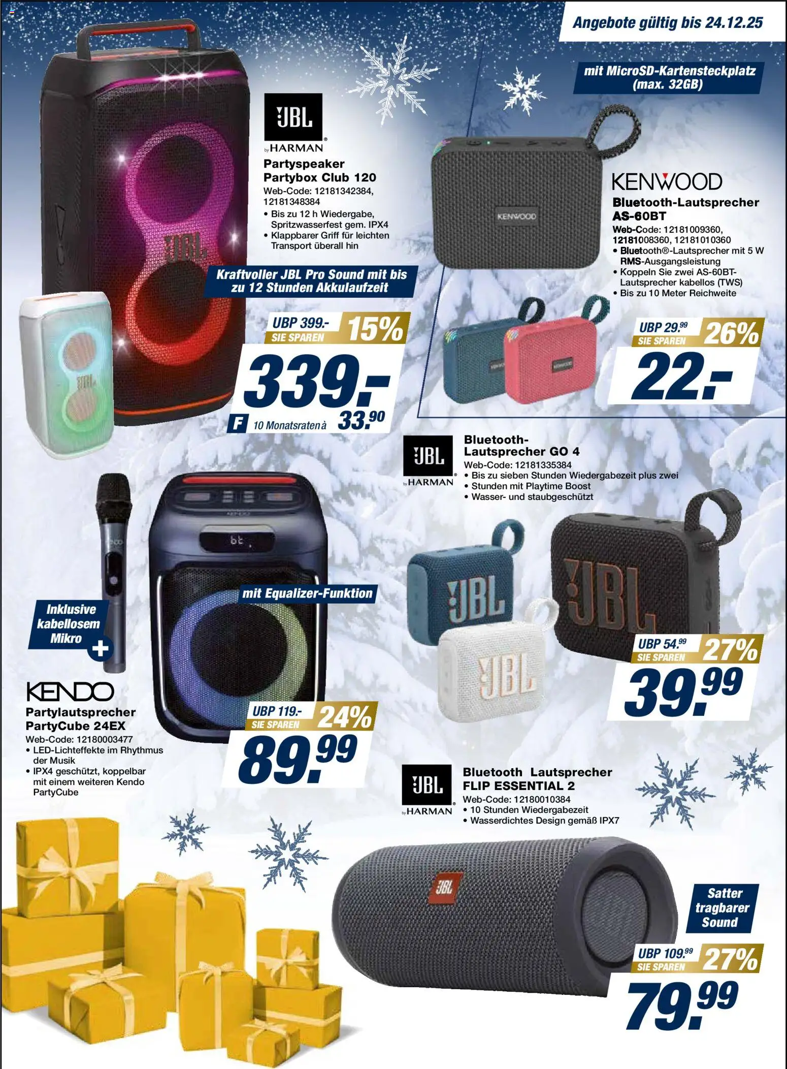 Expert Weihnachts sparen No. 2 – gültig ab 15.12.2025 | Seite: 15 | Produkte: Lautsprecher, Wasser