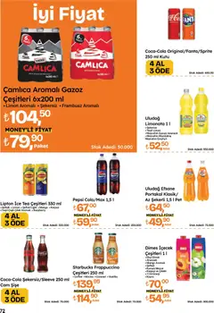 16.04.2026 tarihinden itibaren geçerli olan Migros kataloğu önizlemesi | Sayfa: 72 | Ürünler: Limonata, Meyve, Karpuz, Ice tea