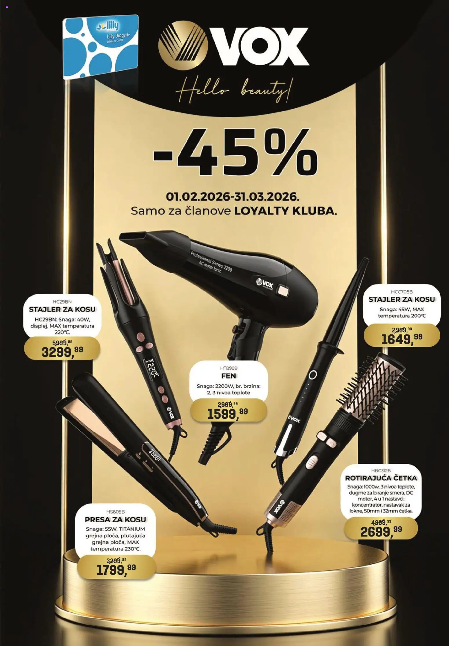 Lilly drogerie katalog - važi od 01.02.2026 | Strana: 19 | Proizvode: Četka, Presa za kosu