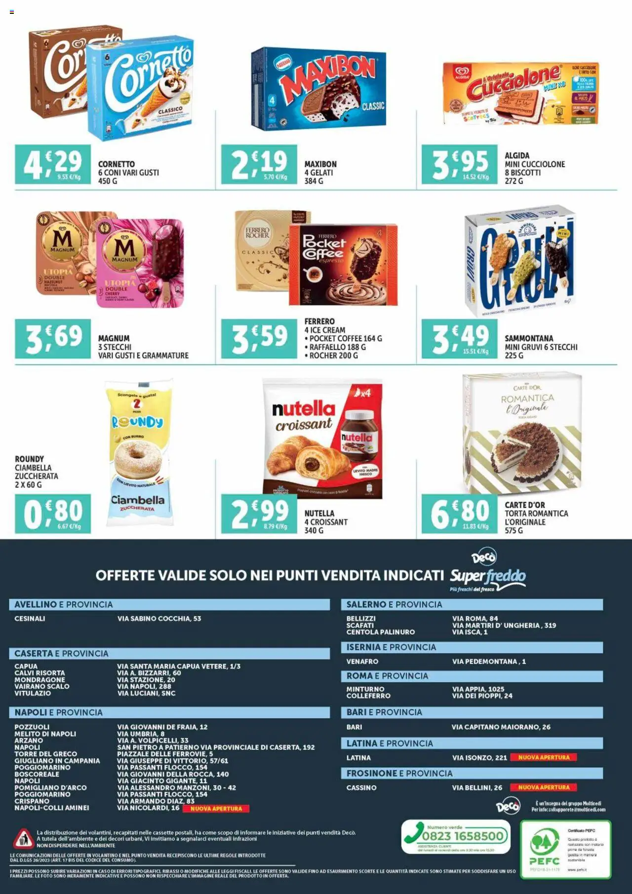 Volantino Decò del 12.09.2025 | Pagina: 8 | Prodotti: Cornetto, Biscotti, Torta, Croissant