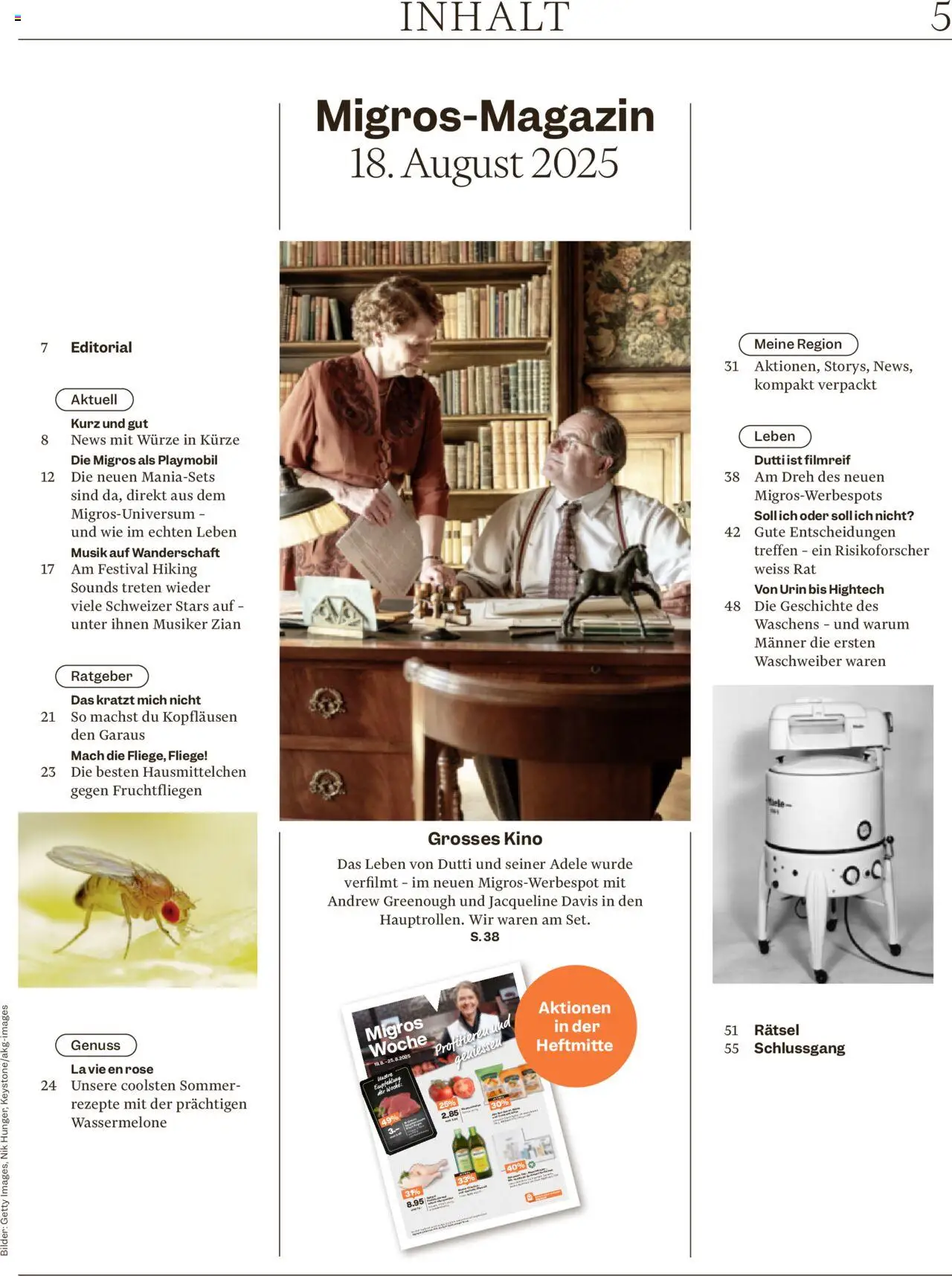 Migros - Magazin ab 18.08.2025 | Seite: 5 | Produkte: Wassermelone, Bilder, Miele