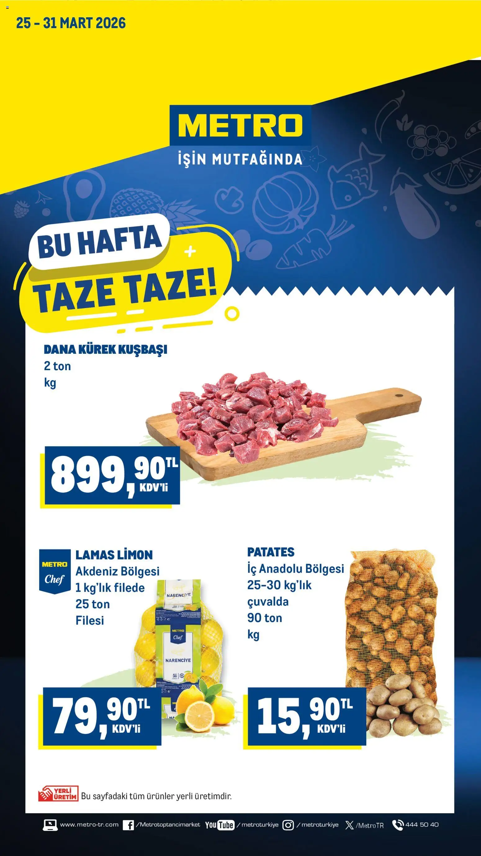 Metro Katalog - 25.03.2026 tarihinden itibaren geçerlidir | Sayfa: 1 | Ürünler: Patates, Limon