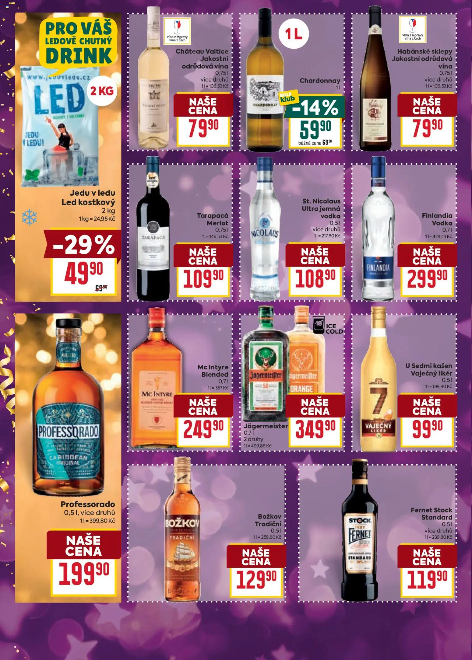 Billa Velký leták od 27.12.2025 | Strana: 22 | Produkty: Jägermeister, Likér, Božkov, LED