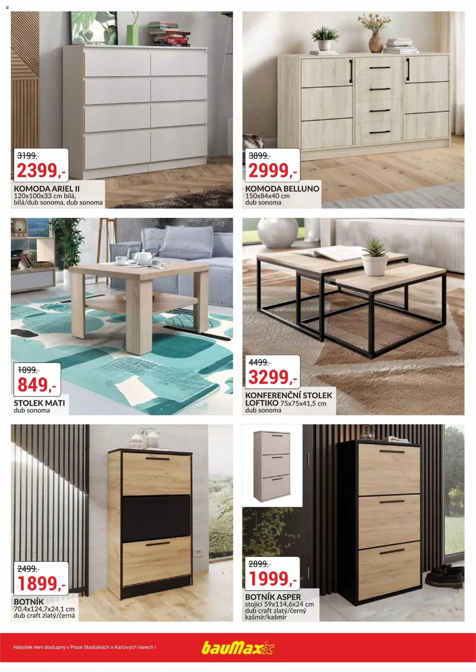 BAUMAX leták - Dny bydlení od 13.11.2025 | Strana: 3 | Produkty: Ariel, Nábytek, Konferenční stolek, Botník