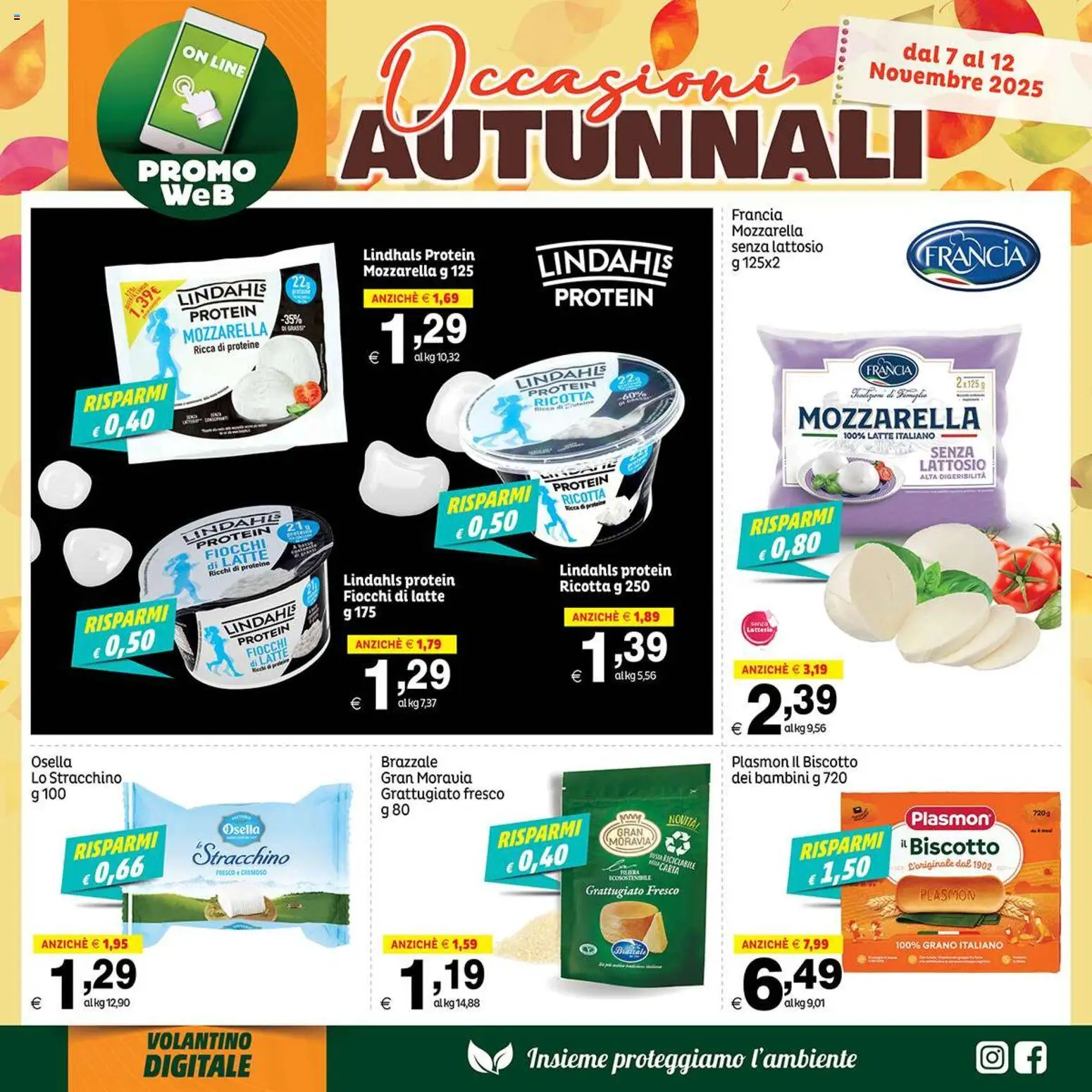 Volantino Elite Supermercati del 07.11.2025 | Pagina: 2 | Prodotti: Fiocchi di latte, Fiocchi, Mozzarella, Latte