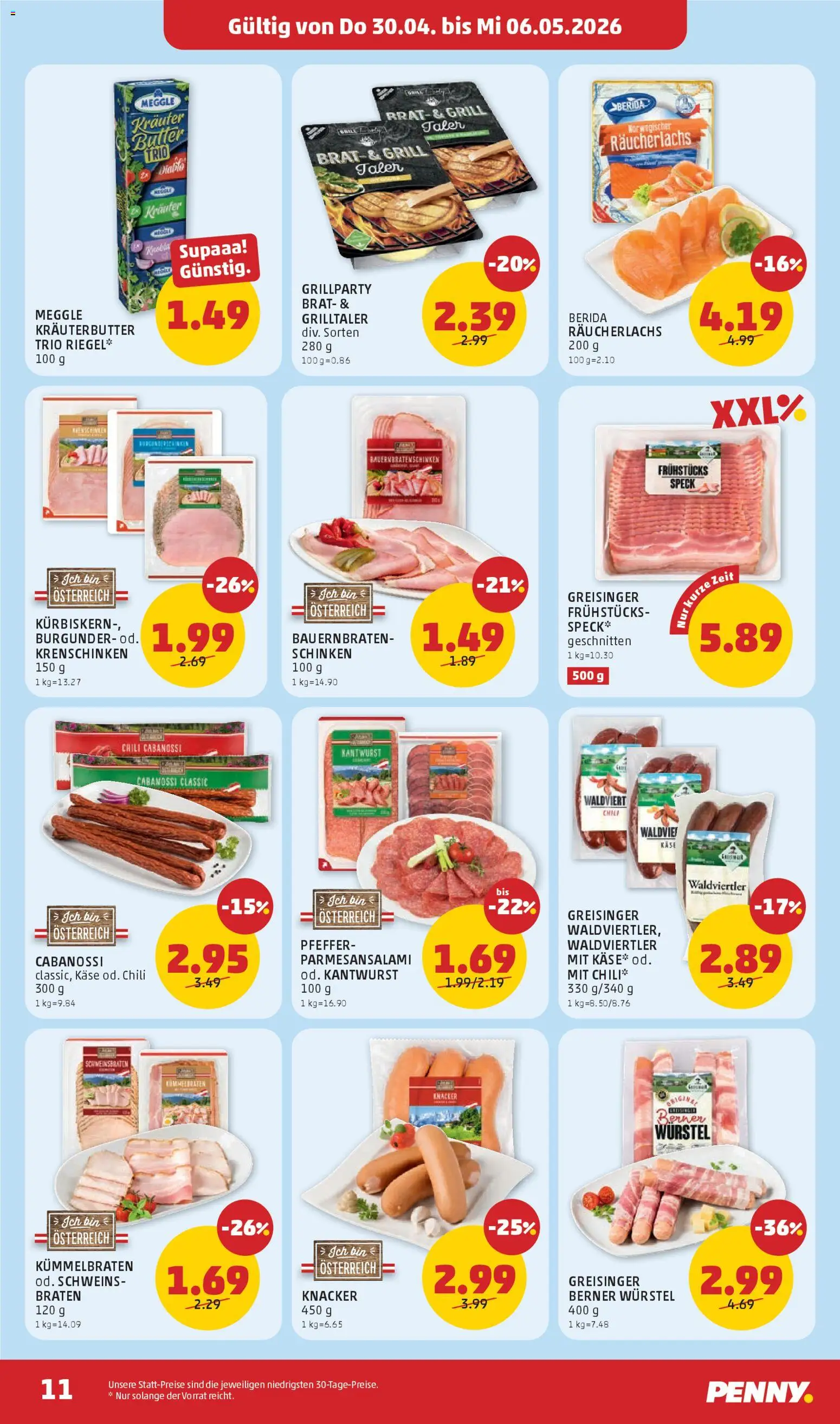 Die besten Angebote | Penny Markt - Flugblatt ab 30.04.2026 | - Jetzt stöbern! | Österreich