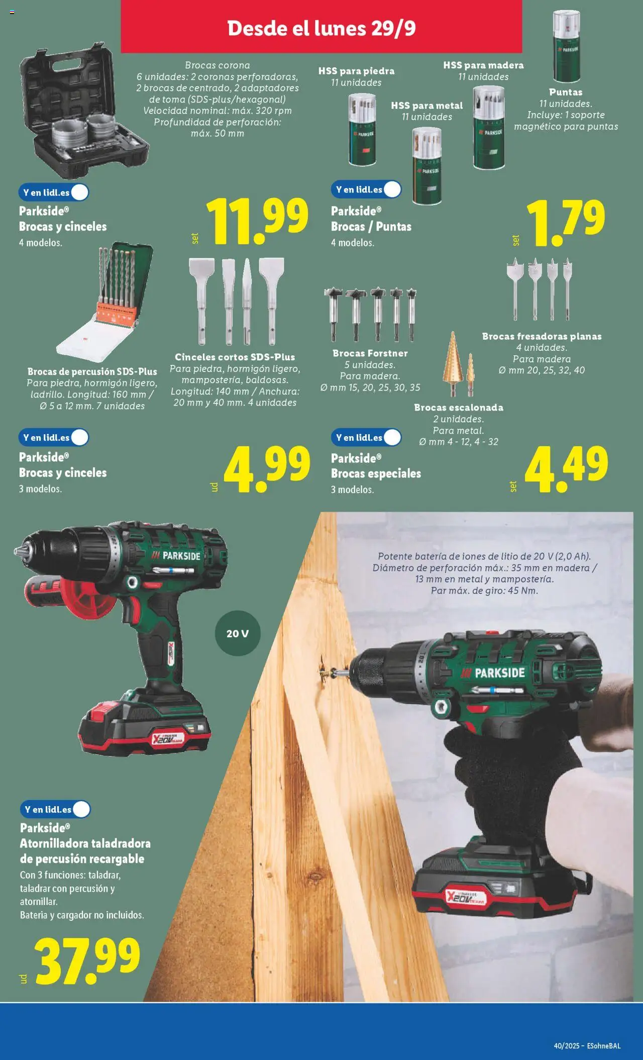 Lidl folleto de bazar │ válido desde el 29.09.2025 | Página: 7 | Productos: Batería