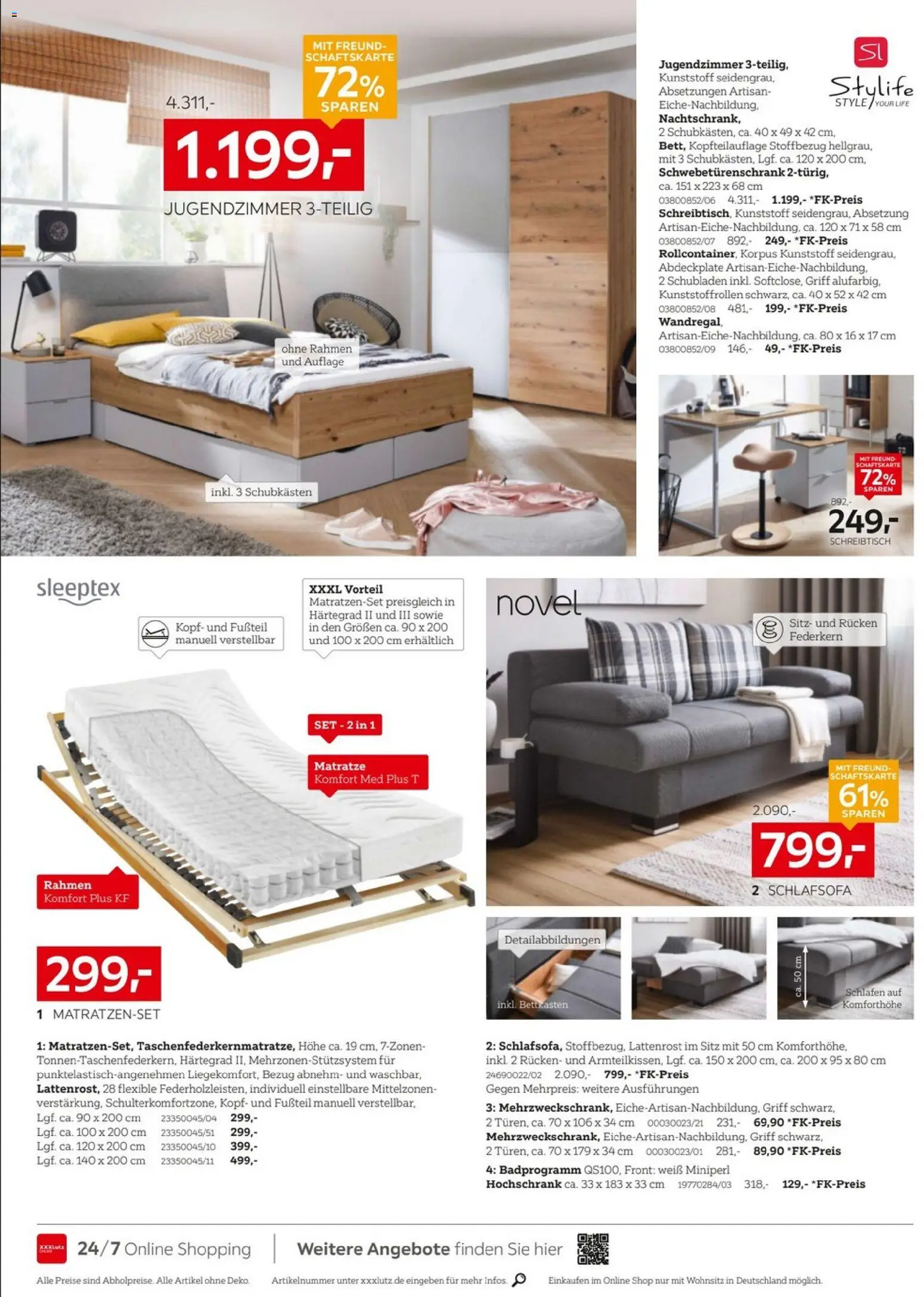 XXXL Lutz Prospekt 	 – gültig ab 25.01.2026 | Seite: 18 | Produkte: Schlafsofa, Matratze, Lattenrost, Schwebetürenschrank