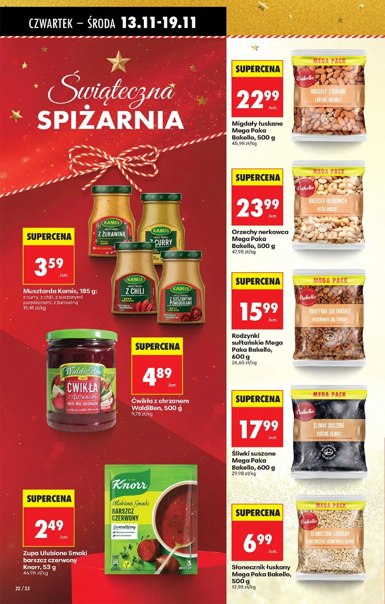 Biedronka gazetka - Oferta w tym tygodniu od 13.11.2025 | Strona: 40 | Produkty: Curry, Słonecznik, Słonecznik łuskany, Orzechy