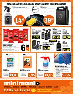 Minimani-mainoslehti voimassa 31.03.2026 alkaen | Sivu: 16 | Tuotteet: Shampoo, Puhdistusliinat, Puhdistusaine