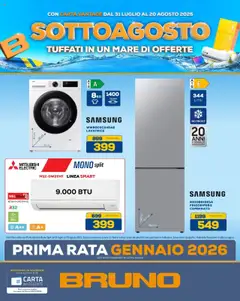 Volantino BRUNO del 31.07.2025 | Pagina: 2 | Prodotti: Lavatrice, Frigorifero, Frigorifero combinato, Samsung