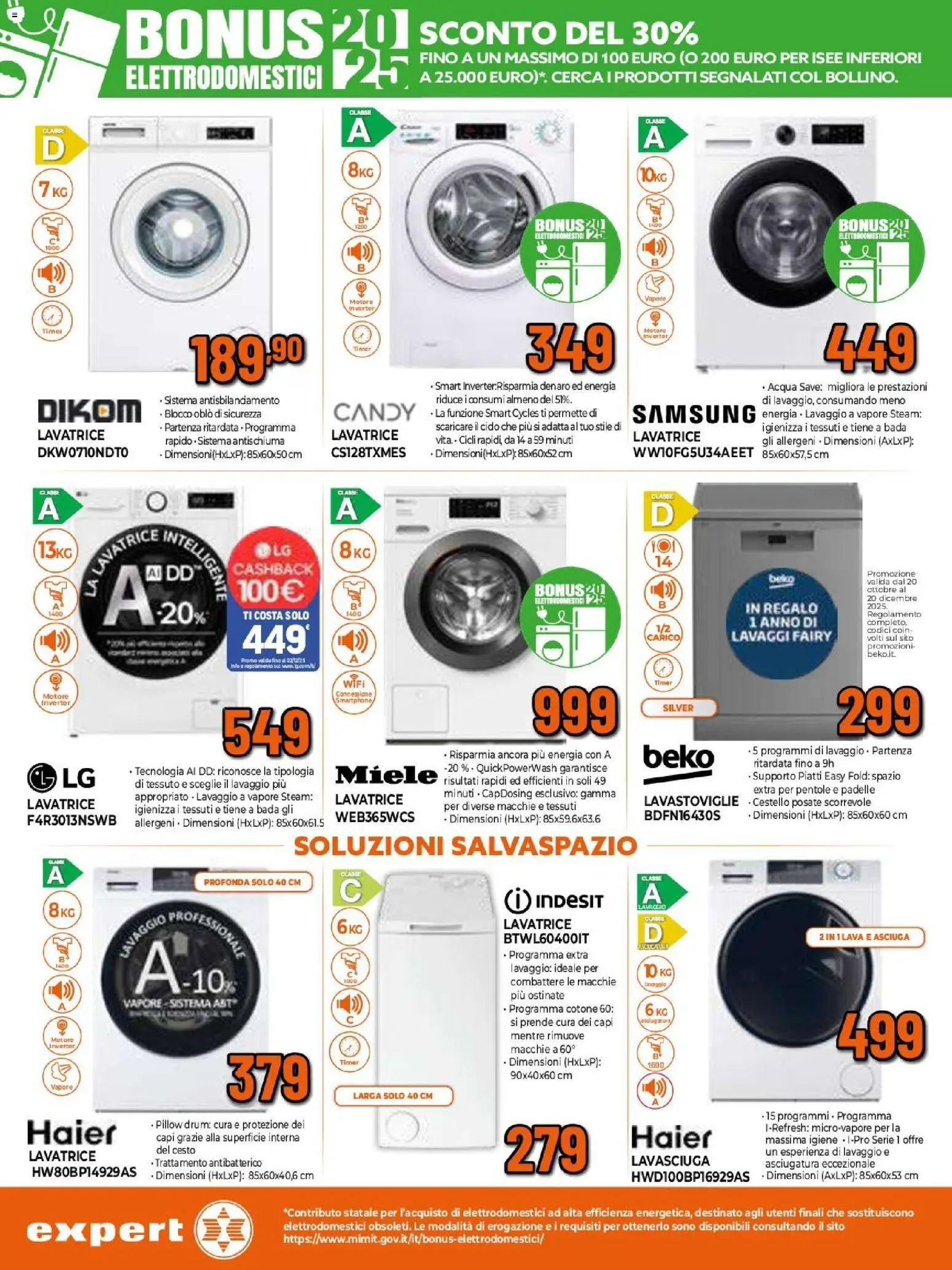 Volantino Expert del 17.11.2025 | Pagina: 23 | Prodotti: Lavasciuga, Acqua, Lavatrice, Samsung