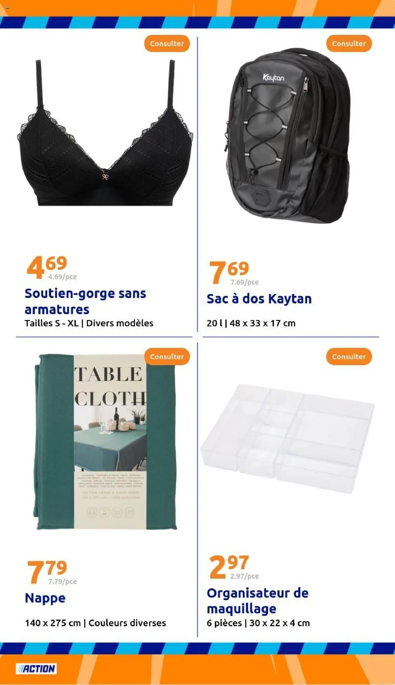  | Page: 31 | Produits: Sac, Maquillage, Nappe, Sac à dos
