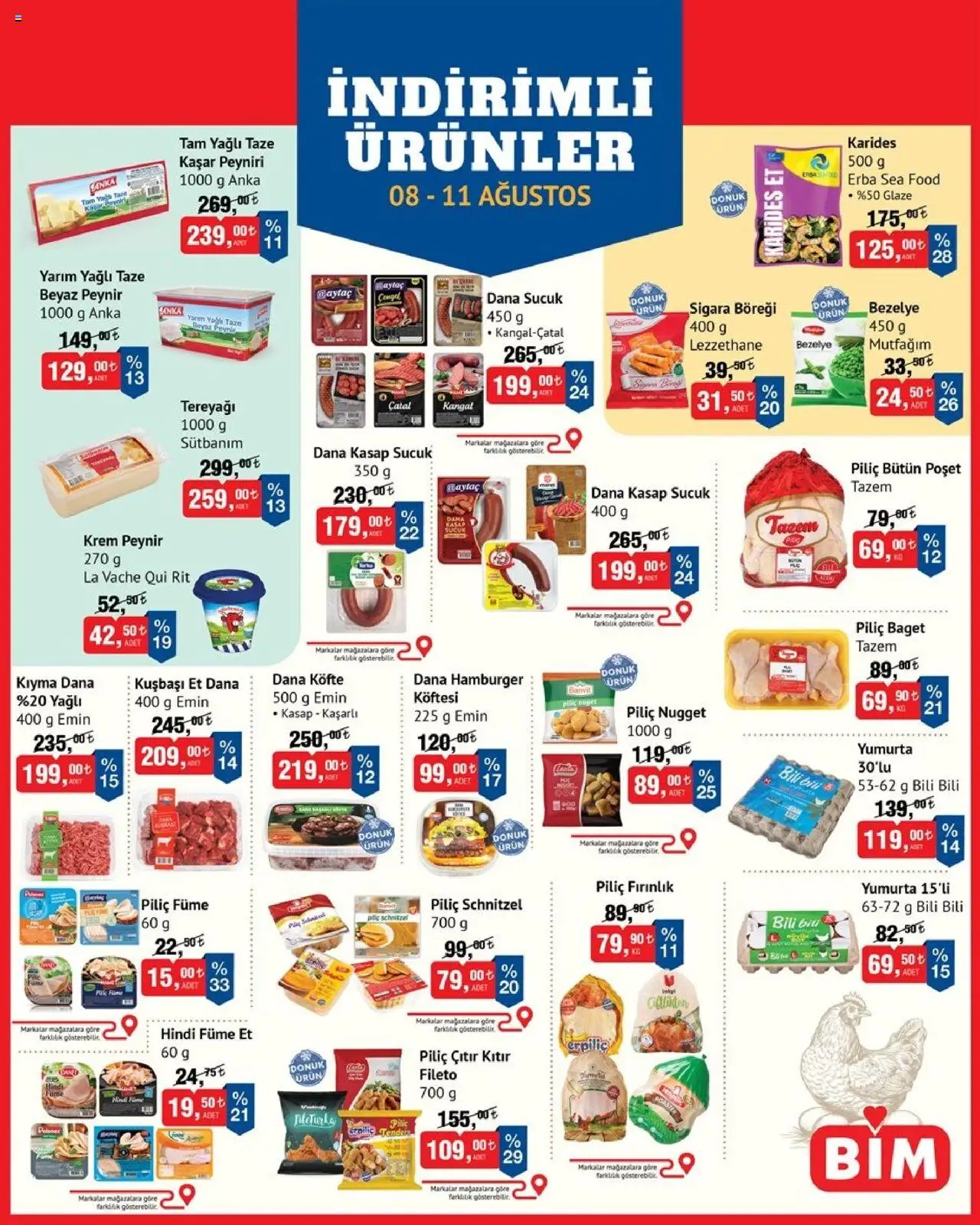 BİM - 08-11 Ağustos, İndirim - 08.08.2025 tarihinden itibaren geçerlidir | Sayfa: 1 | Ürünler: Çatal, Krem, Dana kuşbaşı, Piliç nugget