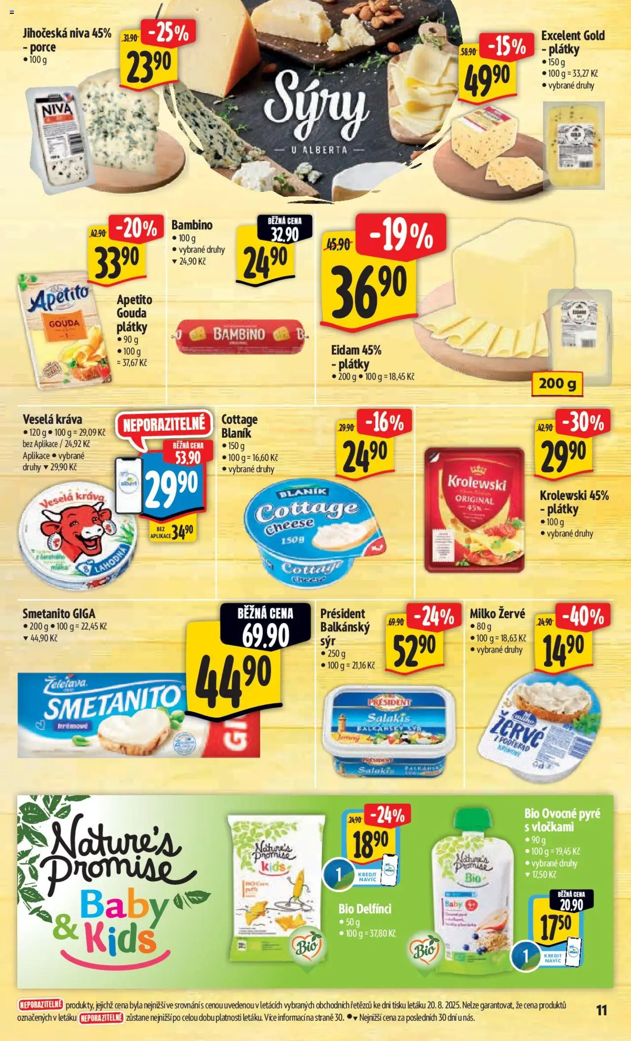 Albert leták - Hypermarket od 27.08.2025 | Strana: 18 | Produkty: Gouda, Sýry, Žervé, Cottage