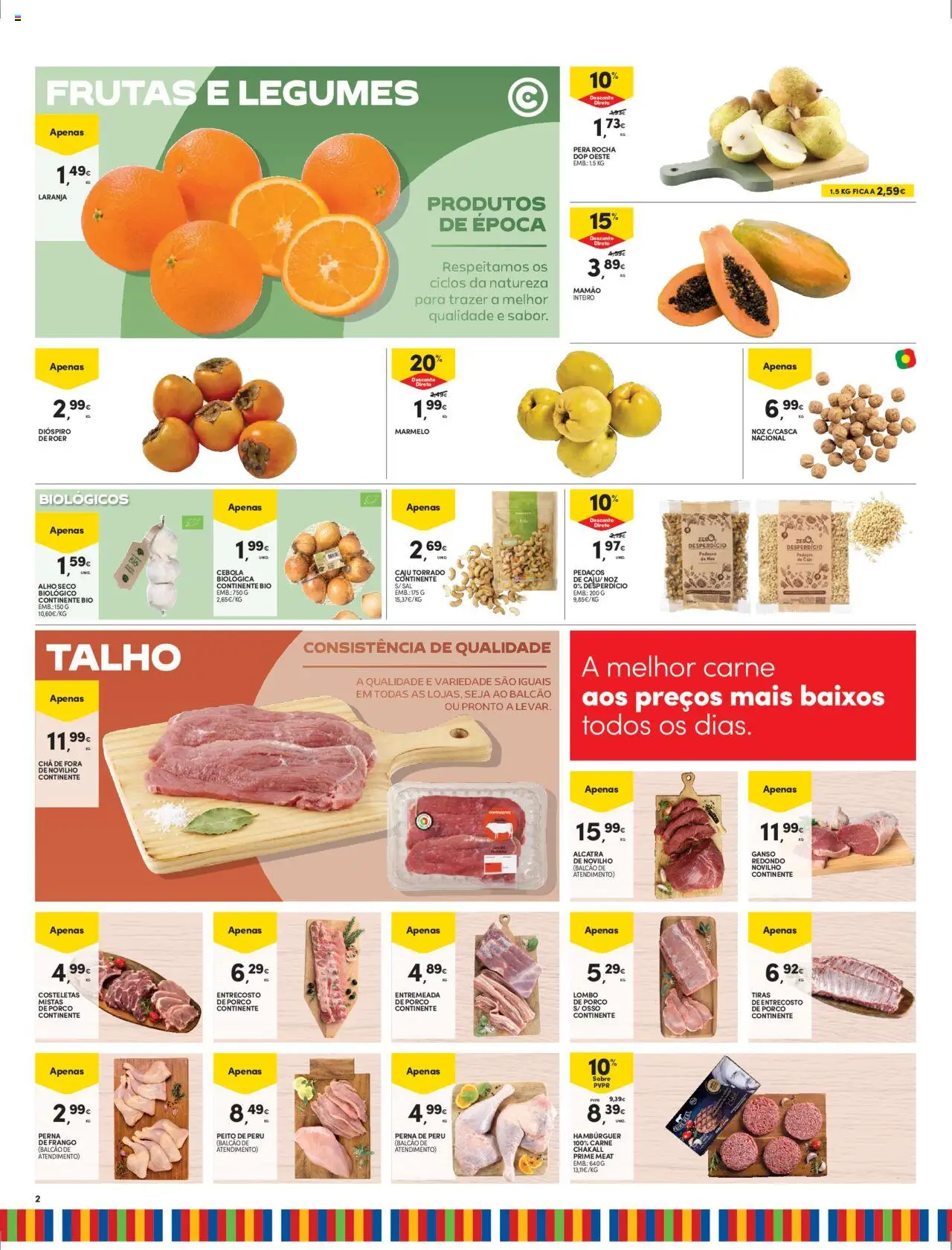 Continente - Madeira: Folheto Semanal │ válido de 14.10.2025 | Página: 2 | Produtos: Peru, Cebola, Chá, Carne