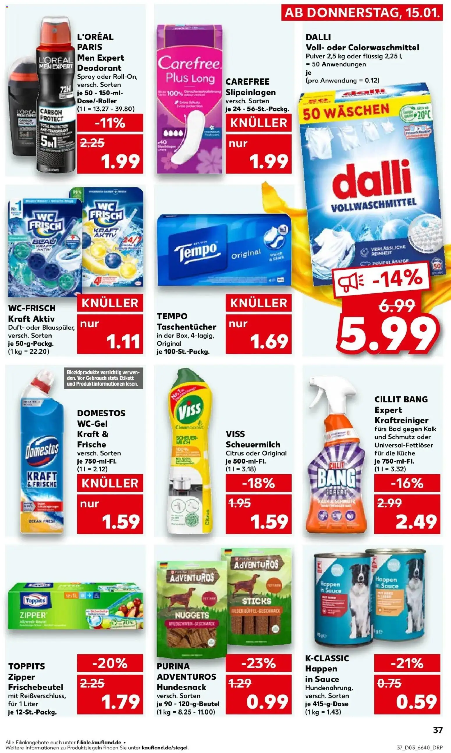 Kaufland prospekt Neustadt An Der Donau	 – gültig ab 15.01.2026 | Seite: 37 | Produkte: Bad, Küche, Duft, Deodorant