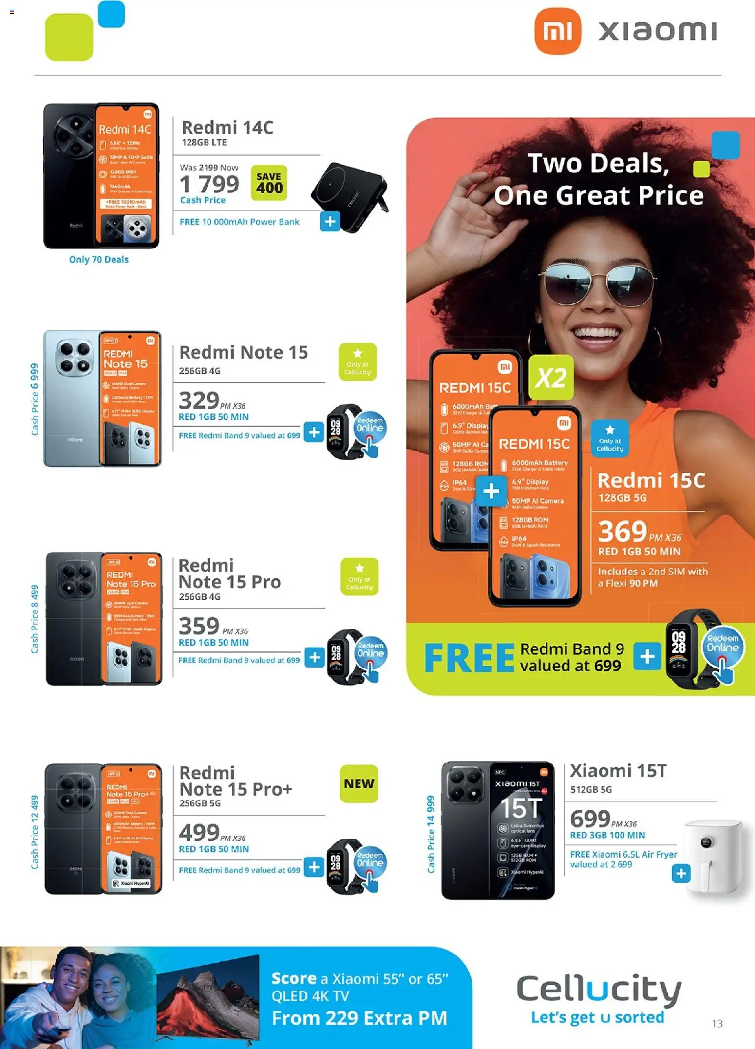 New Cellucity catalogue – valid from 06.03.2026 | Page: 13 | Products: Cable, TV, Charger, Air fryer