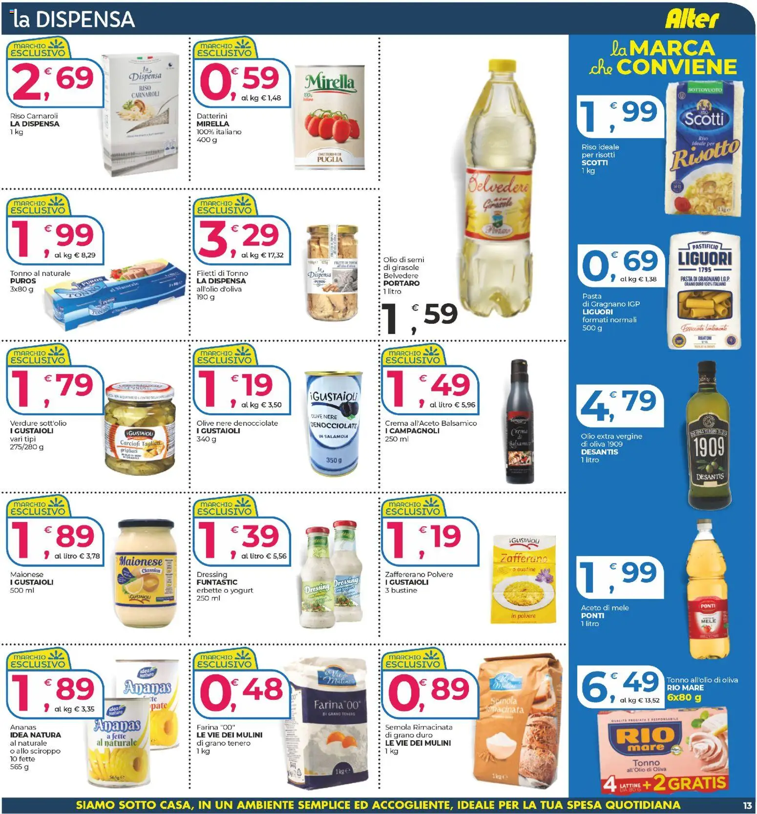 Volantino Alter Discount del 17.12.2025 | Pagina: 13 | Prodotti: Crema, Riso Carnaroli, Riso, Olio extra vergine
