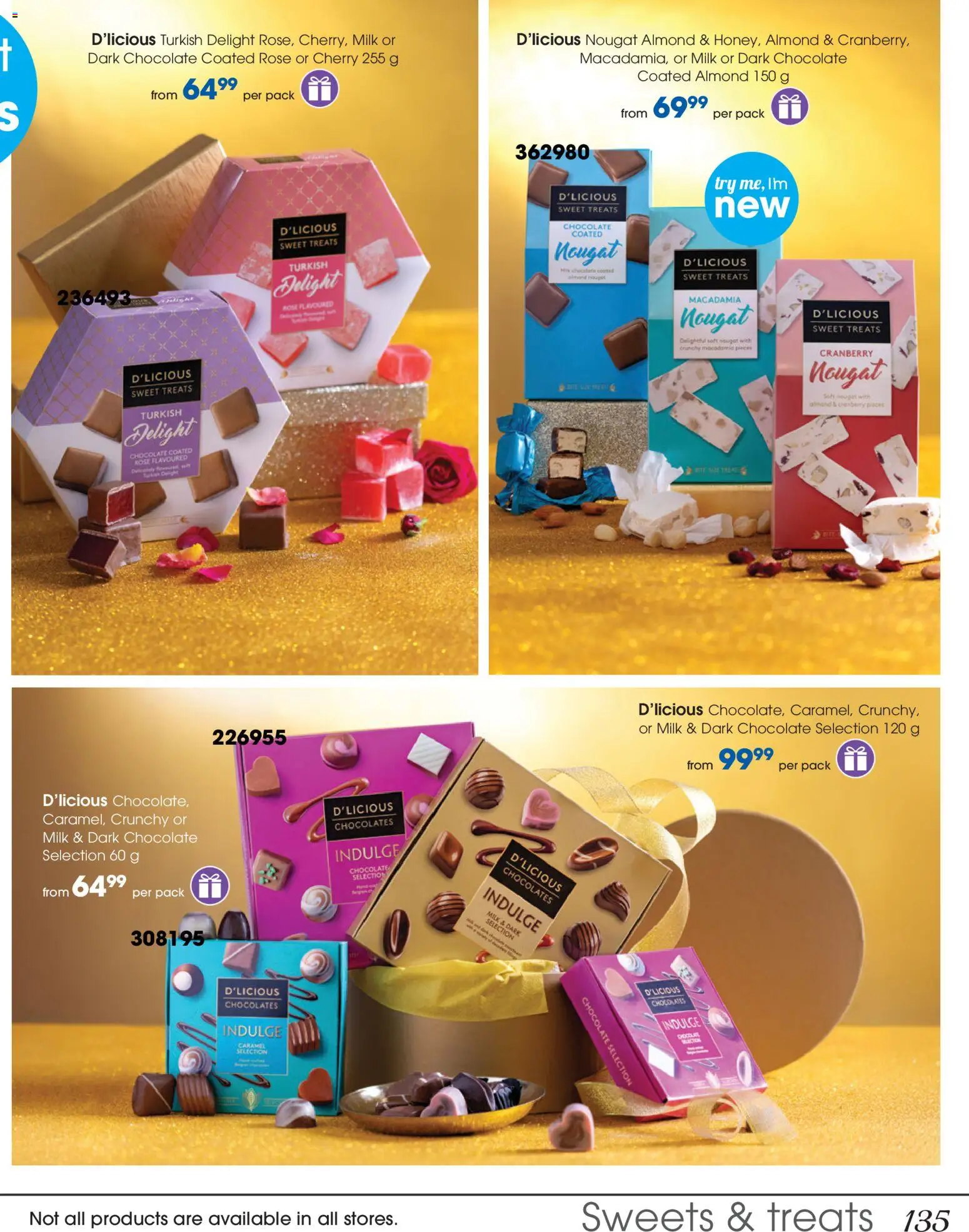 New Clicks catalogue – valid from 28.10.2025 | Page: 135 | Products: Sweets, Milk, Chocolate, Caramel