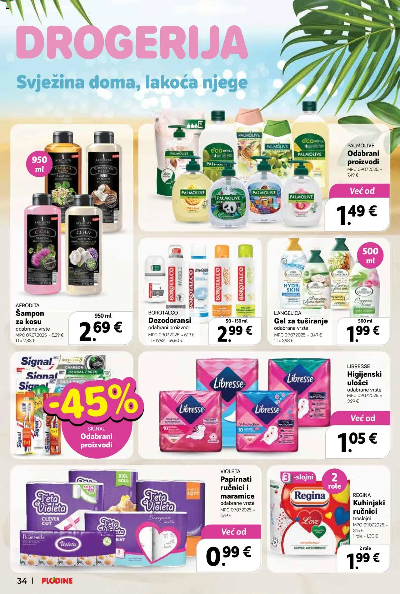 Plodine katalog | vrijedi od 13.08.2025 | Stranica: 34 | Proizvodi: Feta, Šampon, Gel za tuširanje, L'Angelica