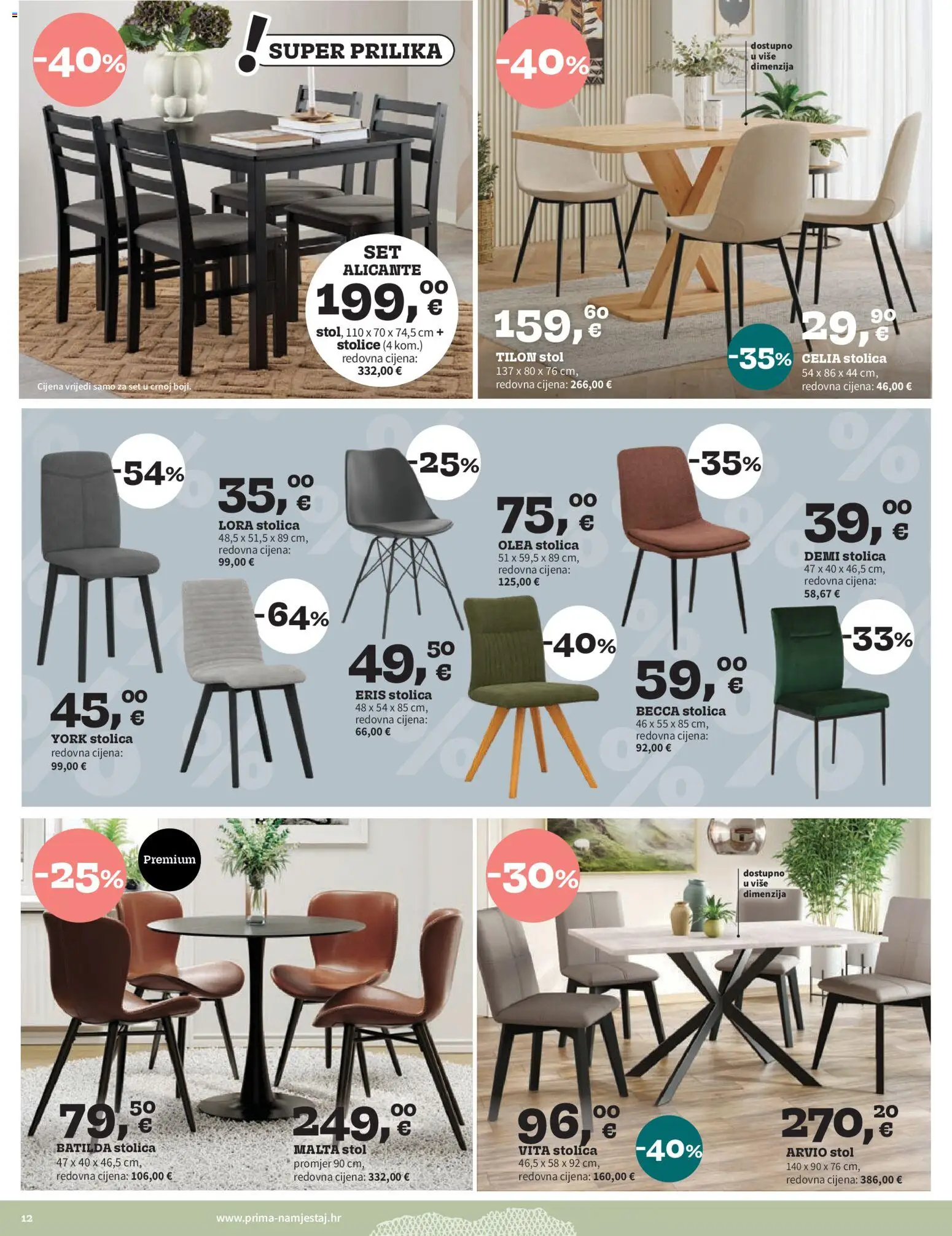 Prima katalog | vrijedi od 01.03.2026 | Stranica: 12 | Proizvodi: Stol, Stolica