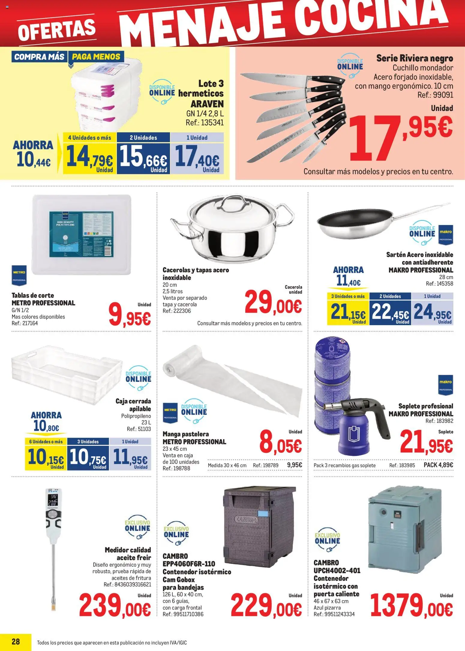 Makro - Precios Sur │ válido desde el 06.01.2026 | Página: 28 | Productos: Aceite, Cocina, Ρούτερ, Caja
