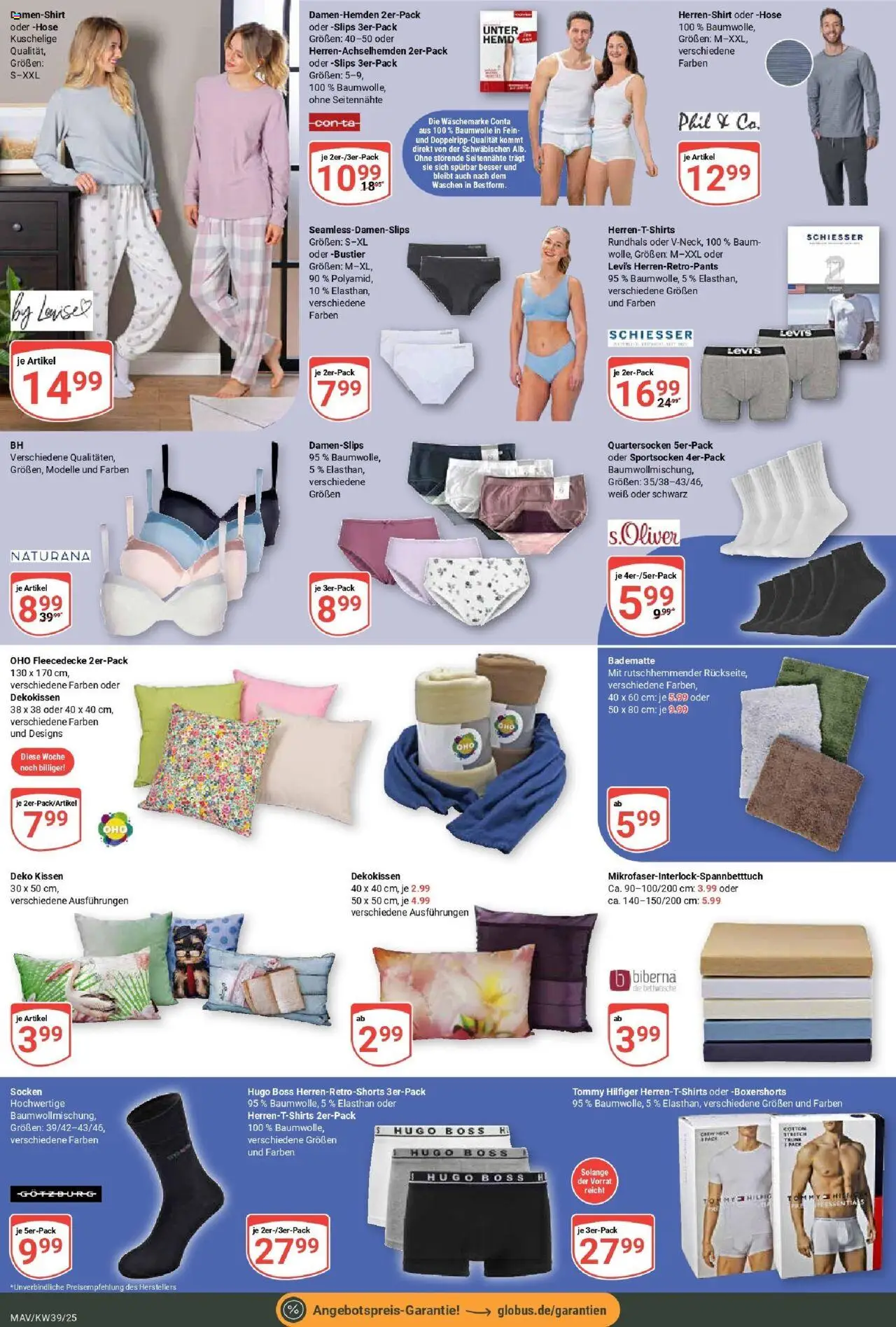 Globus prospekt Mannheim	 – gültig ab 21.09.2025 | Seite: 25 | Produkte: Kissen, Bettwäsche, Hemd, Socken